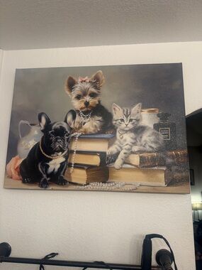 Chic Puppy & Kitten Canvas Art - Neutral Tones